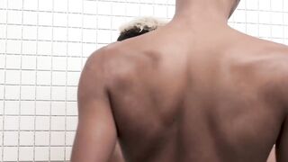 Black Twunk's Hair Cut & Jerk Off Session - Hairy Muscle Stud
