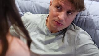 Teenage Step-Sister Rides Stepbrother's Big Dick in POV