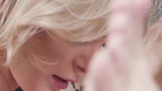 Anal Plowing Threesome - Asian Transgender Model Ass-Fucked by Two Hunks