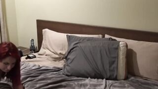 Busty Redhead VioletMonroe Fucks Old Man And Gets A Facial