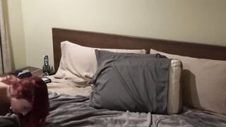 Busty Redhead VioletMonroe Fucks Old Man And Gets A Facial