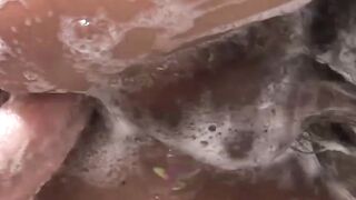 Transgender Babe June's Anal Play with Dildo & Blowjob - POV Style