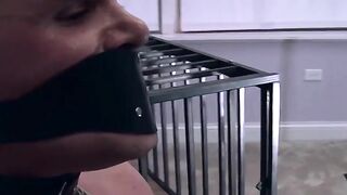 Dominatrix Torments Pup's Naughtiness with Clips & Whipping - BDSM Training