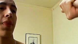 Skinny Twink's Facial Blow Job Adventure