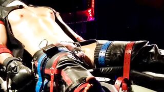 Bondage Domination - Deep Throttling Session with Ball Busting Blonde