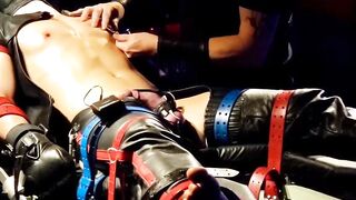 Bondage Domination - Deep Throttling Session with Ball Busting Blonde