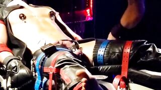 Bondage Domination - Deep Throttling Session with Ball Busting Blonde