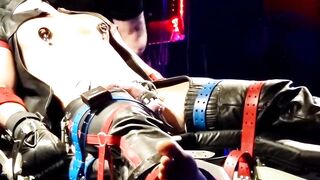 Bondage Domination - Deep Throttling Session with Ball Busting Blonde