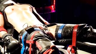 Bondage Domination - Deep Throttling Session with Ball Busting Blonde