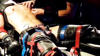 Bondage Domination - Deep Throttling Session with Ball Busting Blonde