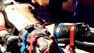 Bondage Domination - Deep Throttling Session with Ball Busting Blonde