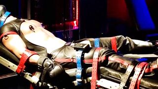 Bondage Domination - Deep Throttling Session with Ball Busting Blonde