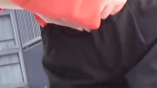 Japanese Babe Faces Peeing Challenge in Public