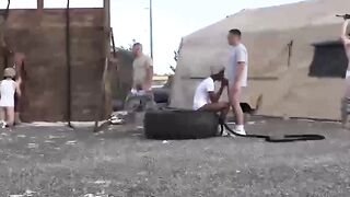 Group Sex Outdoor Orgy - Army Hunks Fuck Hard In Public