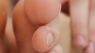 Foot Fetish Stroking His Big Dick And Showing Off Feet