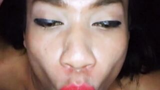 Bubble Butt Transgender Hottie Fucks Her Ass With A Giant Dong