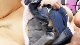 Jean's Confidential Naughtiness - Teasing Lingerie Striptease & Sensual Blowjob by Lucie Love