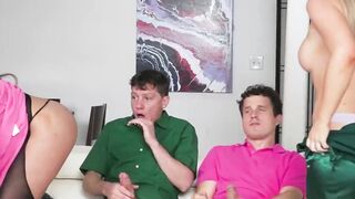 Stepsisters Share Their Stepbrother's Big Dick - Scene 1