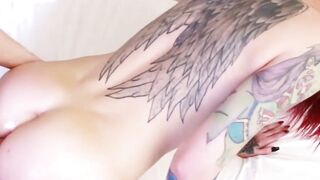 Ink-Splattered Twinks - Anal Threesome with Transgender Model Chelsey