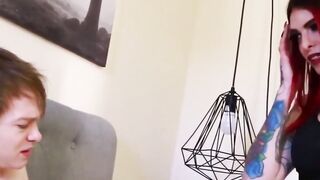 Ink-Splattered Twinks - Anal Threesome with Transgender Model Chelsey