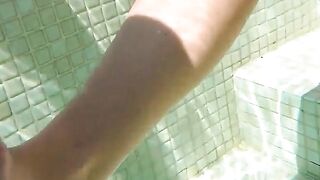Poolside Sensual Massage with Happy Ending For Hot Blonde Bombshell Oliva Sparks