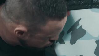 Black Stud's Big Dick Fucks White Guy Hard - Muscle Jock Anal Threesome