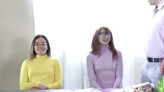 Nasty Girls - Double Blowjob with Facial Finish by Katie Kuch & Ceceilia Taylor