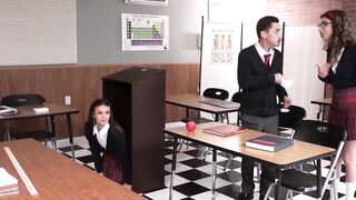 Powdered Pussies - Nerdy Guy Fucks Two Hot Babes