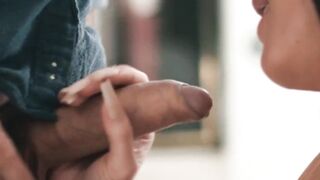 Hot MILF Gives Blowjob & Rides Dick Until He Fills Her Panties With Sperm