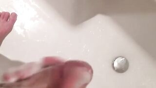 Amateur Shower Masturbation - Solo Guy Jerks Off And Comes Hard
