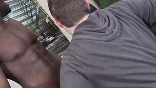 Big Black Dick Sucking Contest - Ebony Pornstar Faces Off With Hunk