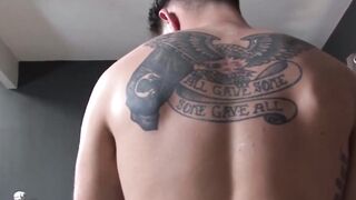 Raw Ass-Fucking Action with Soldier's Ink - Big Dick Pounding Round Butt