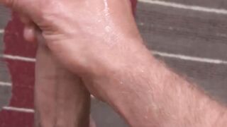 Army Hunk's Solo Masturbation - Close-Up View Of His Big Dick & Loaded Cumshot