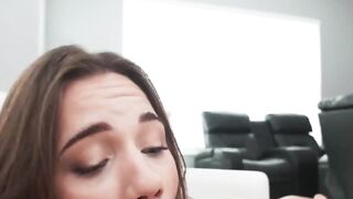 Rose Carter's Sensual Blowjob & Riding Her Daddy's Massive Dick Until He Explodes