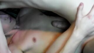 Skinny Guy Riding His Lover's Dick While Giving A Blow Job - Hot Couple Sex