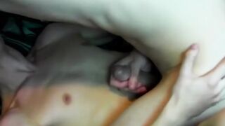 Skinny Guy Riding His Lover's Dick While Giving A Blow Job - Hot Couple Sex