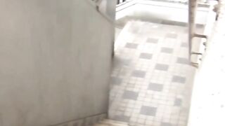 Young college girl's Outdoor Pissing Adventure - Naughty Teen Faces Exposure