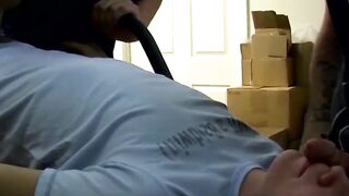 Three's Company But My Mouth Is All Alone - Gay Threesome Facial Blowjob