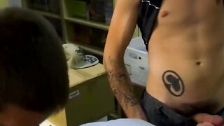 Three's Company But My Mouth Is All Alone - Gay Threesome Facial Blowjob