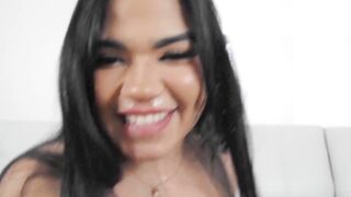 SlutySummerCol - Point Of View Blowjob & Facial From Behind