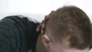 Redheaded Twink's Ass Fucked Raw By Black Jocks in Threesome