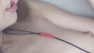 Hairy Puffy Nipples Teen - Close-up Masturbation Squirt Show