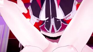 DxD Фута Риас и Фута Акино трахают свою подругу 1 серия