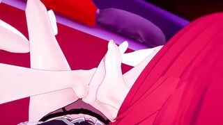 DxD Фута Риас и Фута Акино трахают свою подругу 1 серия