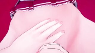 DxD Фута Риас и Фута Акино трахают свою подругу 1 серия