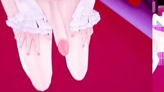 DxD Фута Риас и Фута Акино трахают свою подругу 1 серия