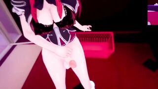 DxD Фута Риас и Фута Акино трахают свою подругу 1 серия