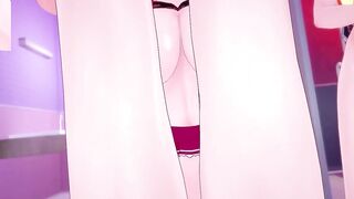 DxD Фута Риас и Фута Акино трахают свою подругу 1 серия