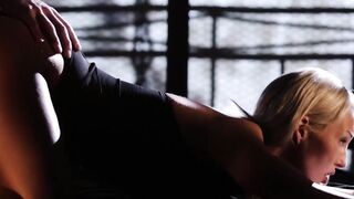 Kinky Dominatrix Dominates Submissive Slave In Bondage Playground