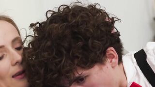 Redheaded Nannie Holly Lacke Gives A Professional Blowjob And Swallows